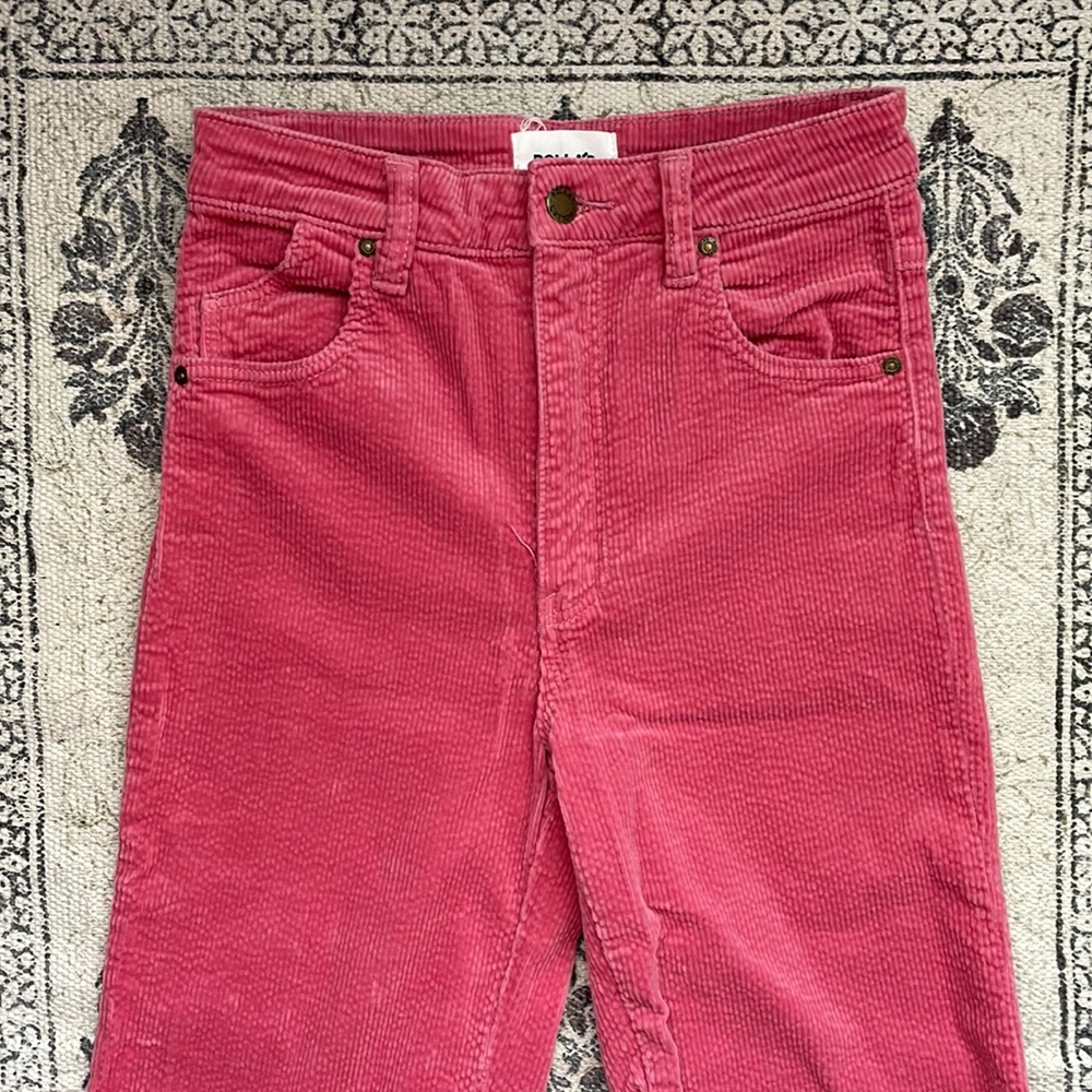 ROLLA'S Pink Corduroy Wide Leg Jeans - Picture 3 of 5
